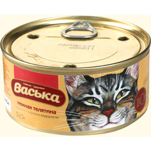 Васька консервы для кошек Нежная телятина (паштет)