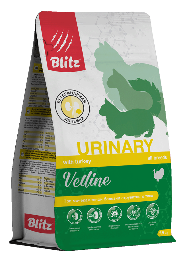 Blitz Vetline Urinary диета при мочекаменной болезни Blitz Vetline Urinary диета при мочекаменной болезни
