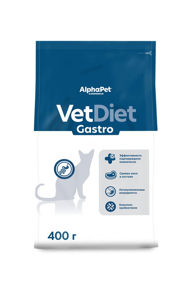 Alphapet VetDiet Gastro для кошек при острых расстройствах пищеварения Alphapet VetDiet Gastro для кошек при острых расстройствах пищеварения