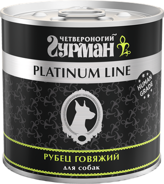 Четвероногий гурман Platinum Line для собак рубец говяжий, 240 гр Четвероногий гурман Platinum Line для собак рубец говяжий, 240 гр