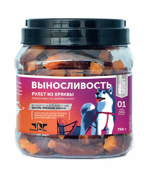 Green Qzin Лакомство для собак "Выносливость" утиное мясо на ломтике батата, 1 шт Green Qzin Лакомство для собак "Выносливость" утиное мясо на ломтике батата, 1 шт